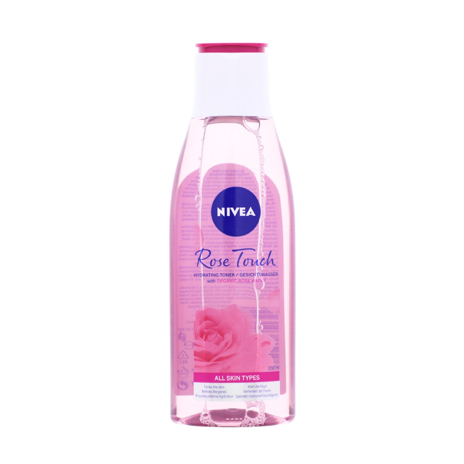 Gesichtspeeling NIVEA Rose Touch Gesichtswasser mit Rosenwasser alle Hauttypen klärt d