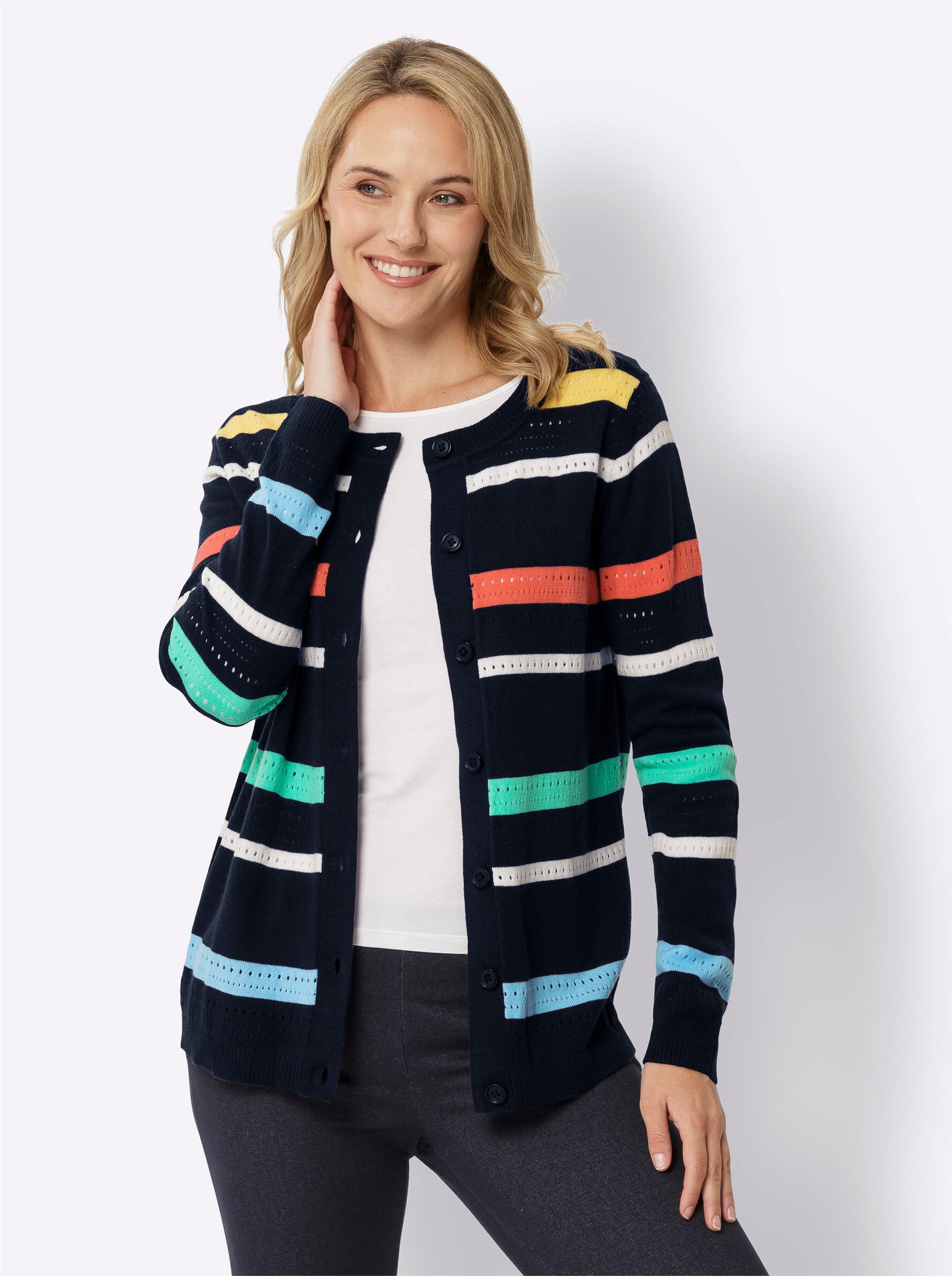Sieh an! Strickjacke Ajourstrickjacke . günstig online kaufen