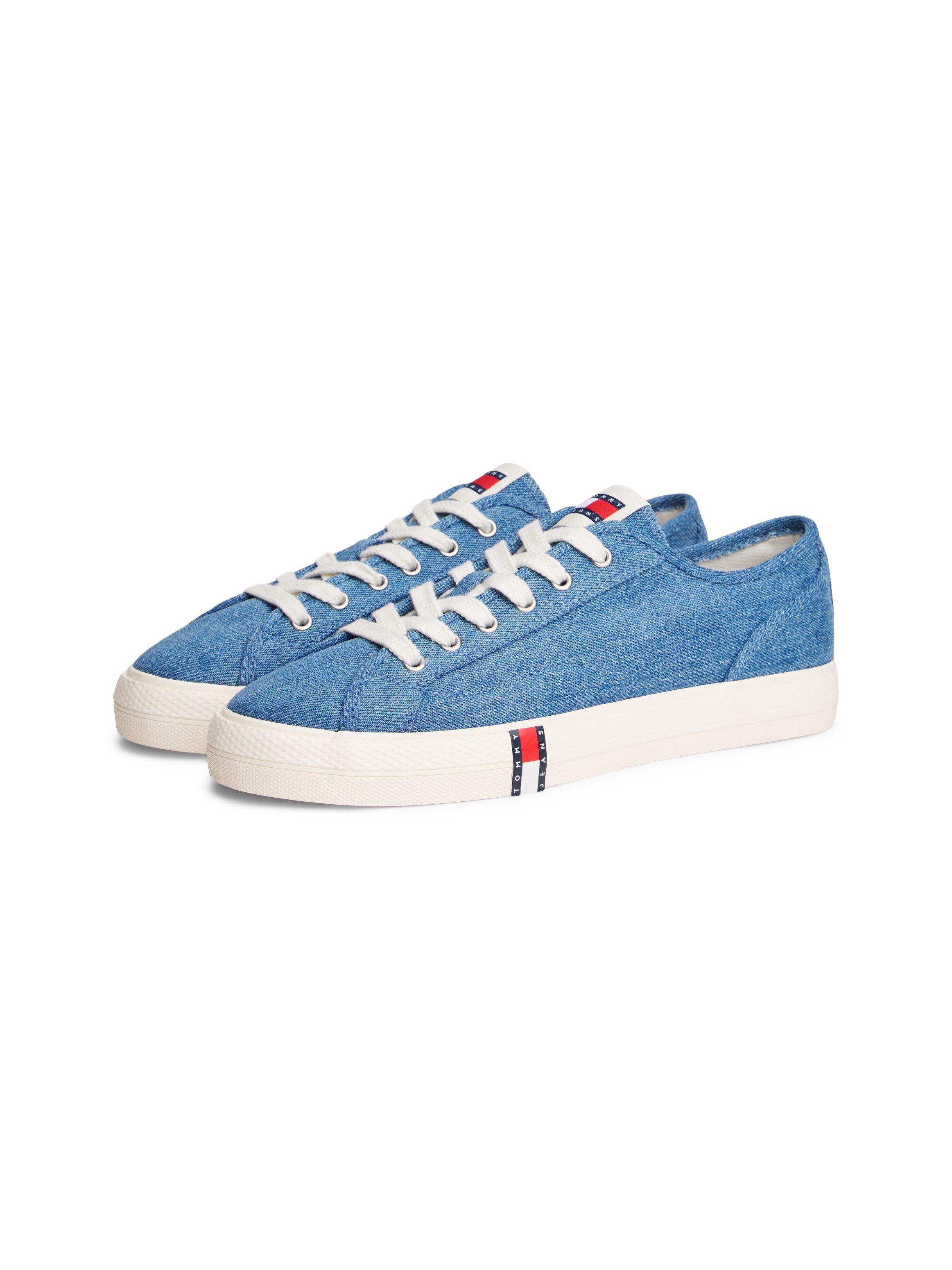 Tommy Jeans ARCHIVE Y2K DENIM Plateausneaker Schnürschuh, Halbschuh, Freizeitschuh mit Flagge im Plateau