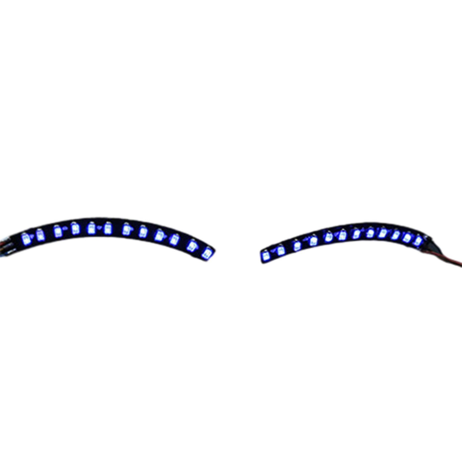 Blusmart Bandwimpern LED Leuchtende Falsche Wimpern Für Halloween, Personalisierte, Bandwimpern blue