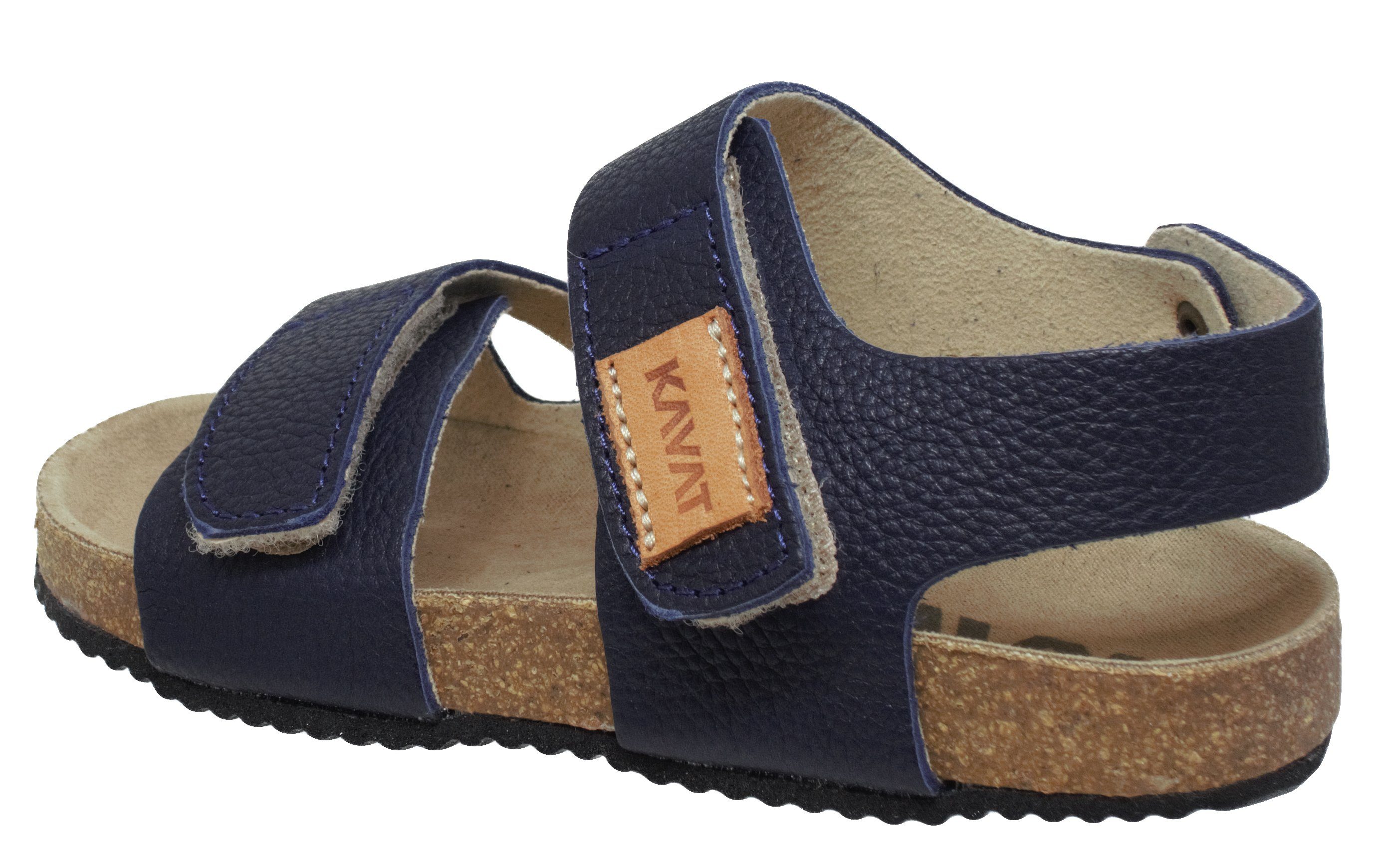 KAVAT Sandalen Bomhus EP Kinder Leder Klett Blau Sandalette