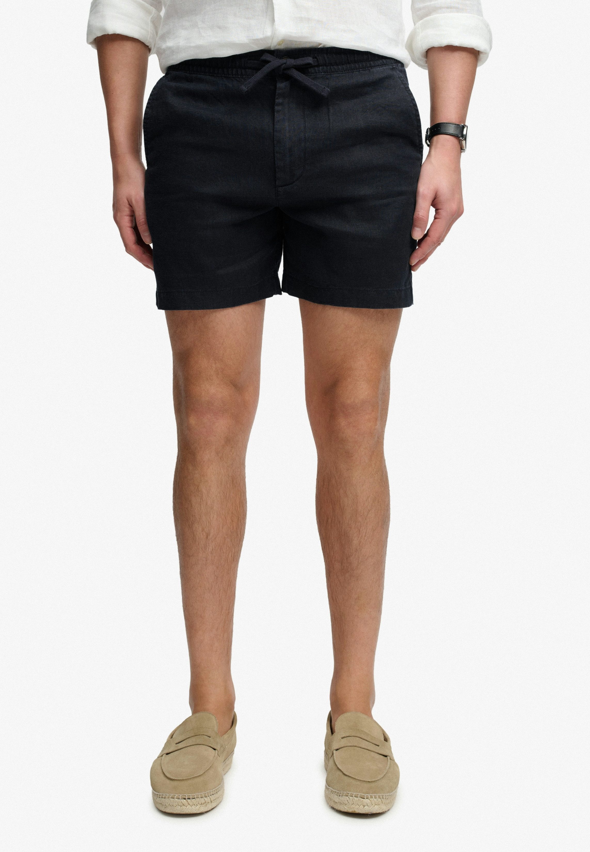 Superdry Herren The Merchant Store - Leinenshorts Navy - Größe: XL