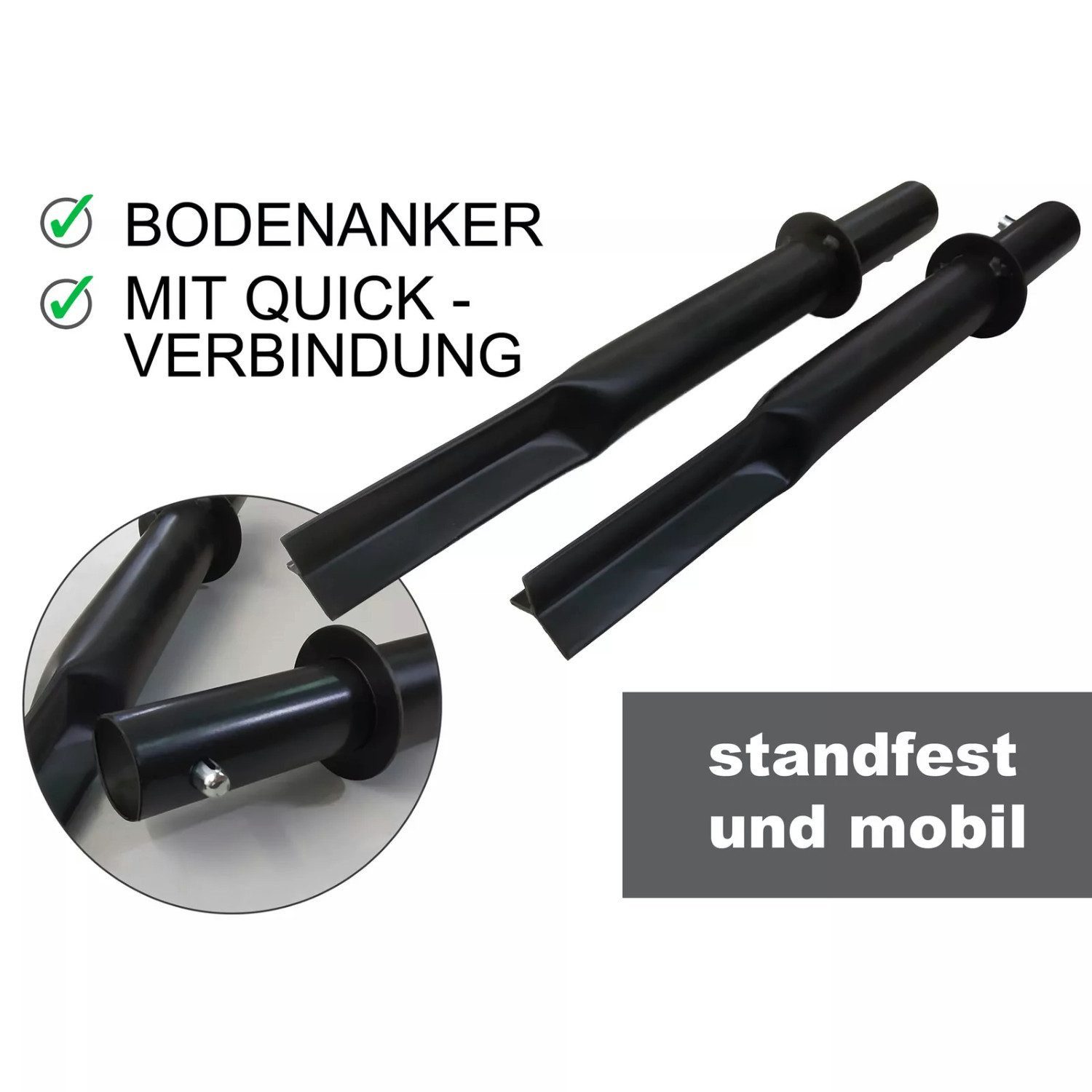 L.A. Sports Fußballtor "Champion" mit Torwand (Spar-Set), mit abnehmbarer Torschusswand