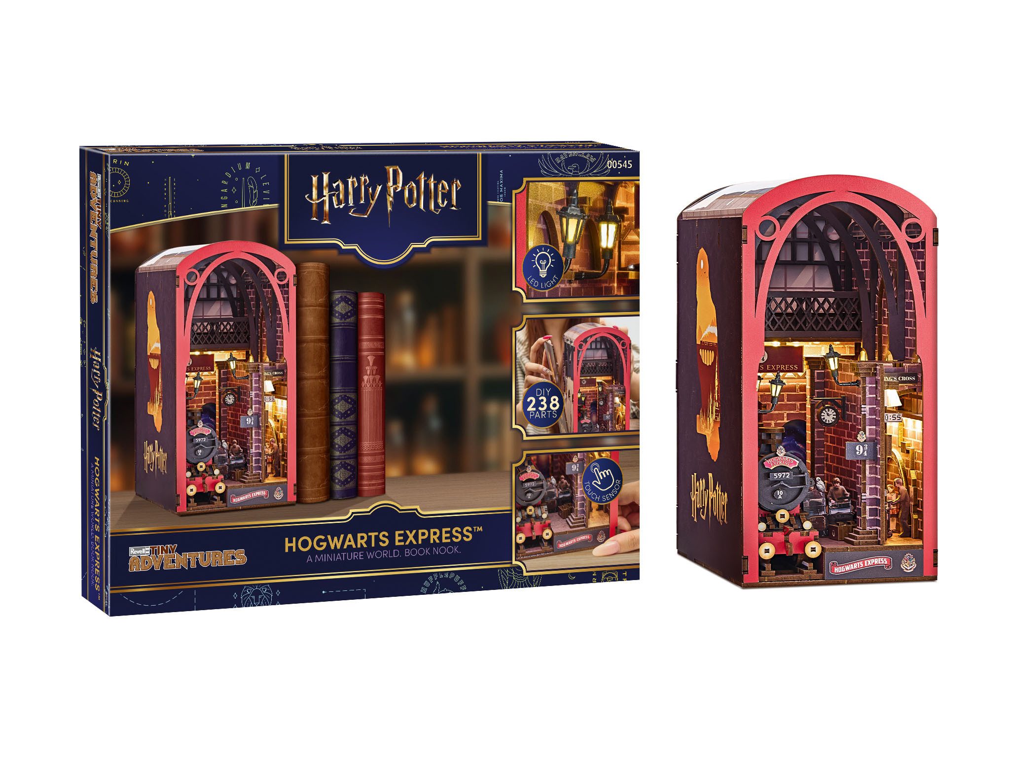 Revell® 3D-Puzzle Revell Tiny Adventures, Book Nook Harry Potter Hogwarts Express, Puzzleteile, Mit LED-Beleuchtung