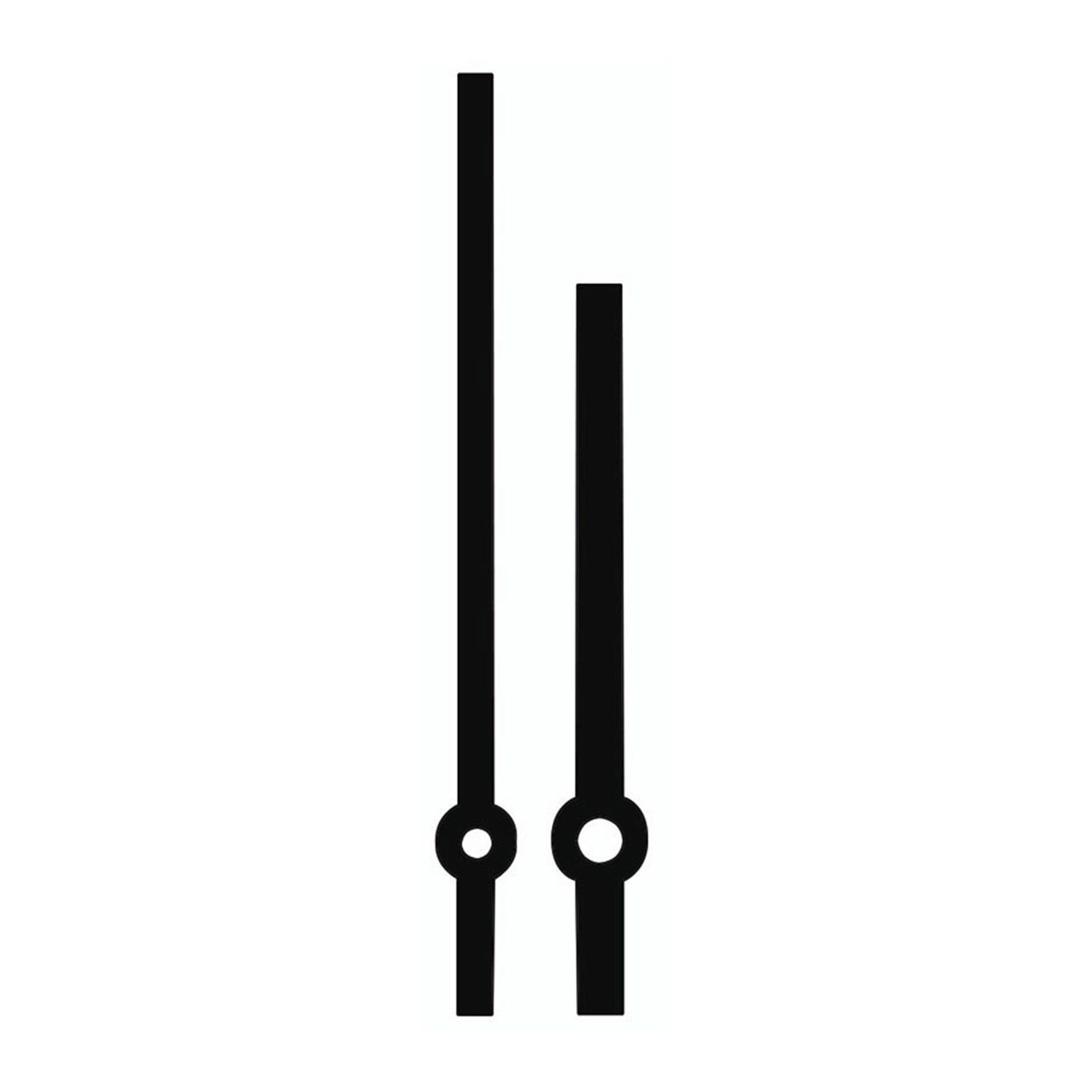 Selva Technik Wanduhr Zeigerpaar Euronorm, Minutenzeiger, Balken, Schwarz, 10 Stück, Länge: 78 mm