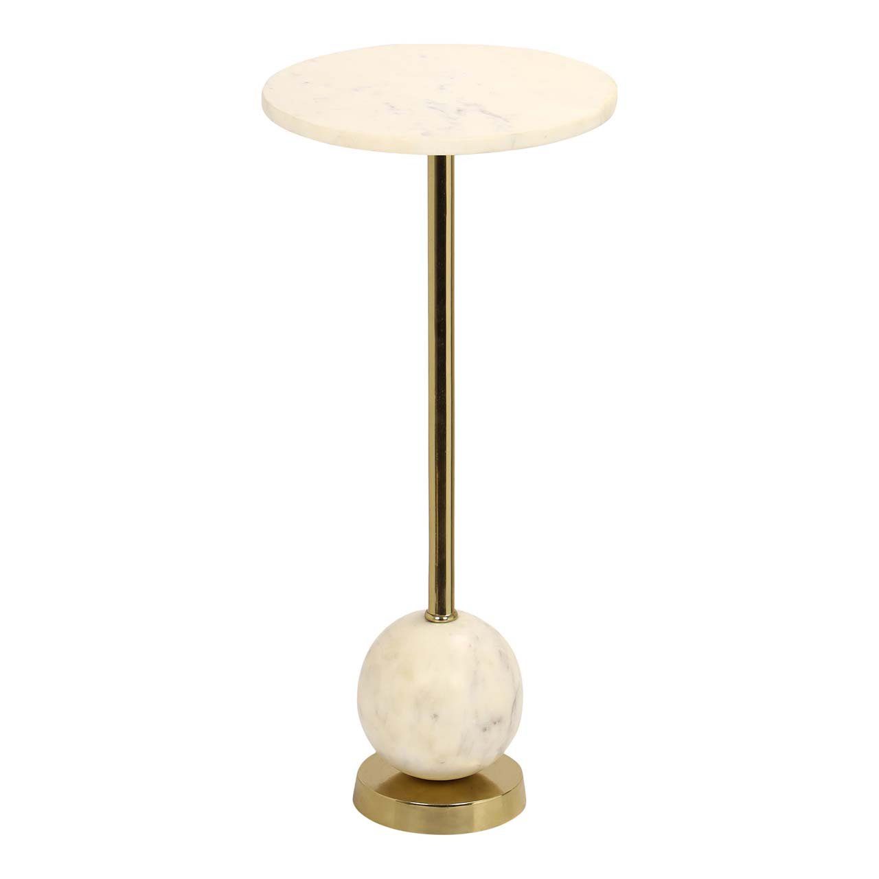 House Nordic Couchtisch Salo Couchtisch, Ecktisch Ø25cm Marmor Messing, M