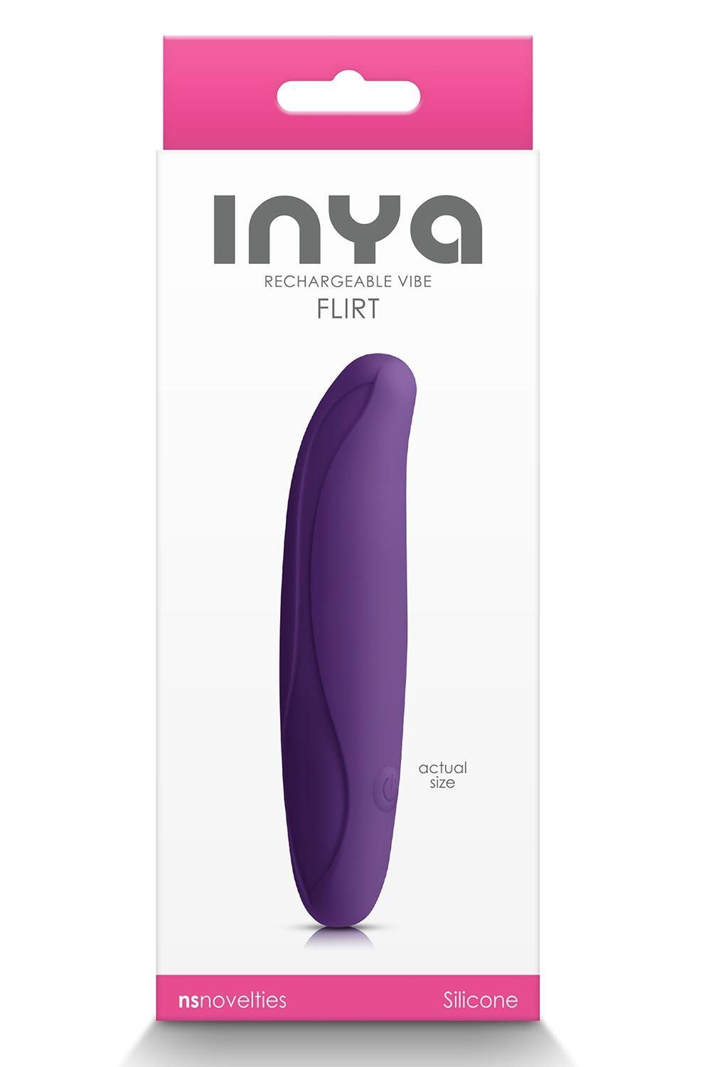 NS Novelties Vibrator Inya Flirt Dark Purple, Wasserfest, wiederaufladbar und mit allen Gleitmitteln verwendbar. | Klassische Vibratoren