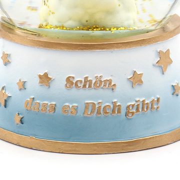 Dekohelden24 Schneekugel Schneekugel / Schüttelkugel / Glimmerkugel aus Glas mit Lama, Motiv: (1 Stück, 1 St)