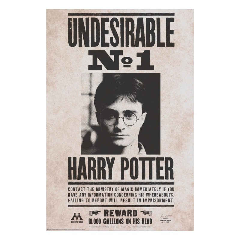 GB eye Poster Undesirable N°1 Maxi Poster - Harry Potter, Undesirable N°1