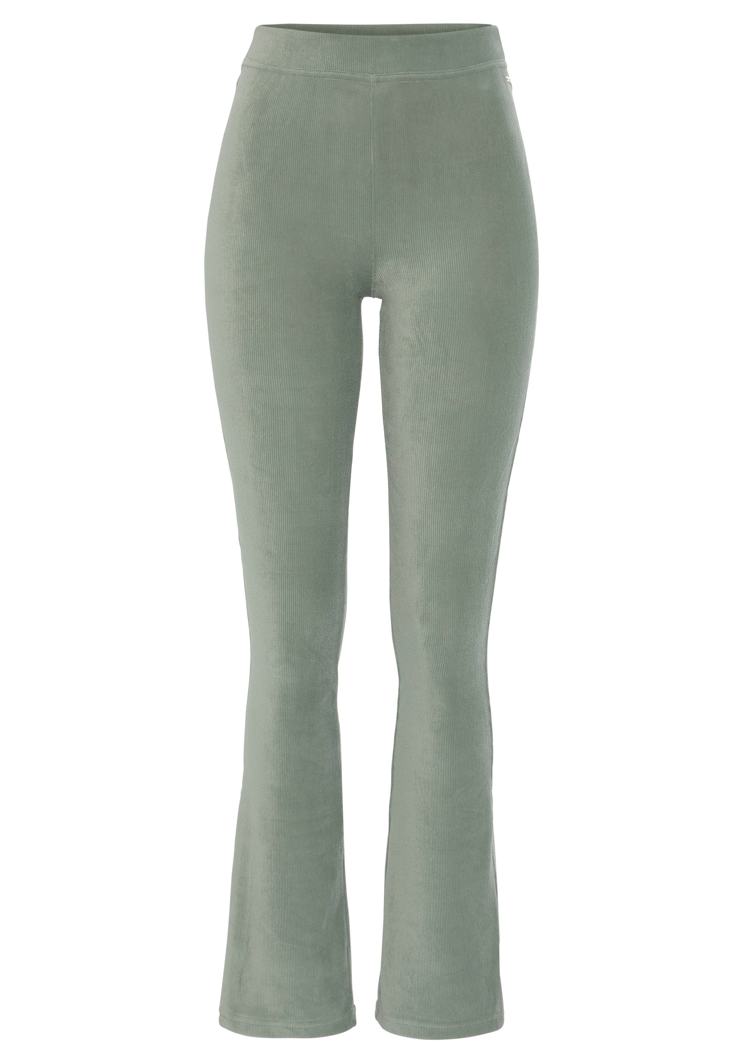 LASCANA Jazzpants mint aus Material Cord-Optik, in Loungewear grün weichem