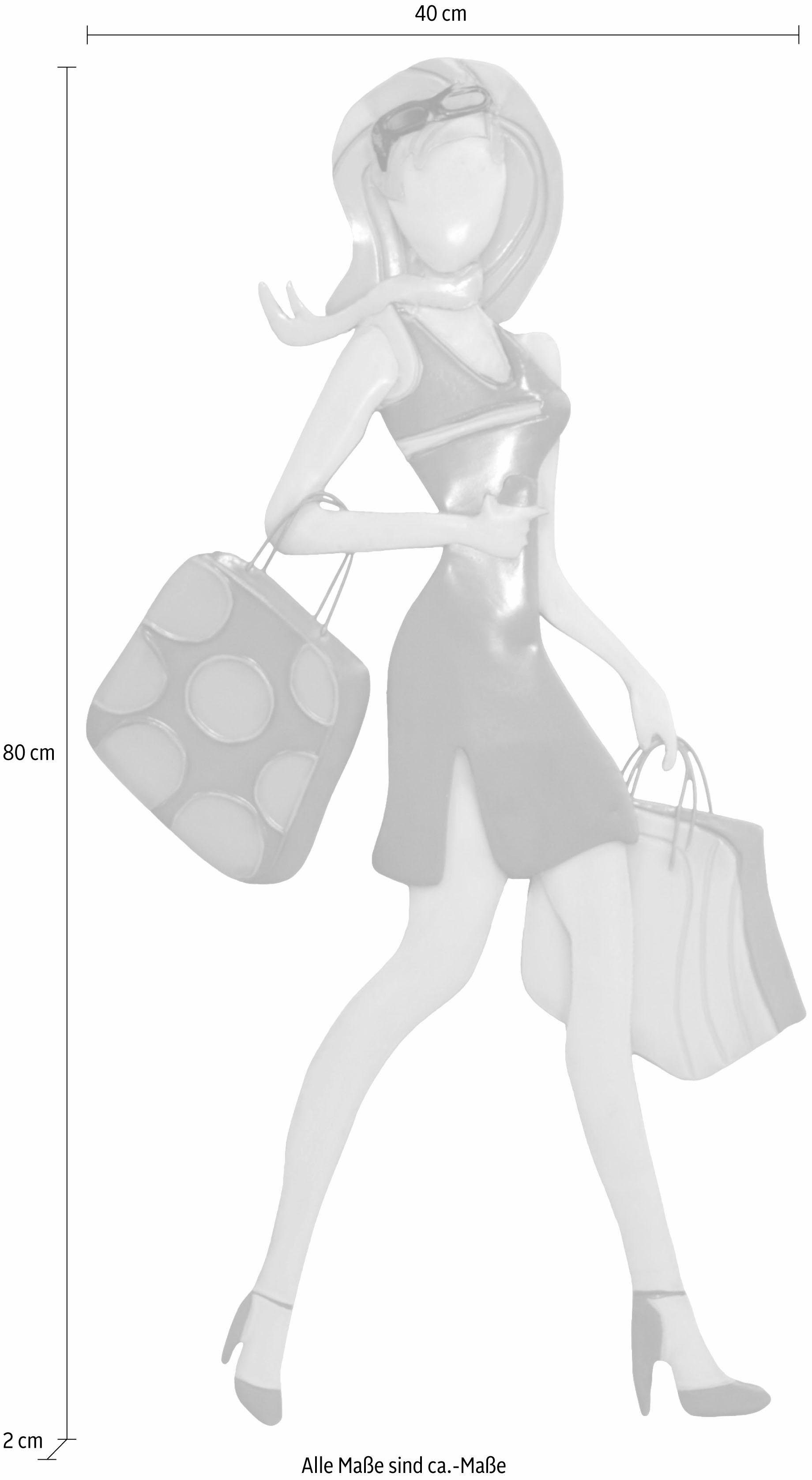 HOFMANN LIVING AND MORE Wanddekoobjekt Shopping 2, Wanddeko, aus Metall günstig online kaufen