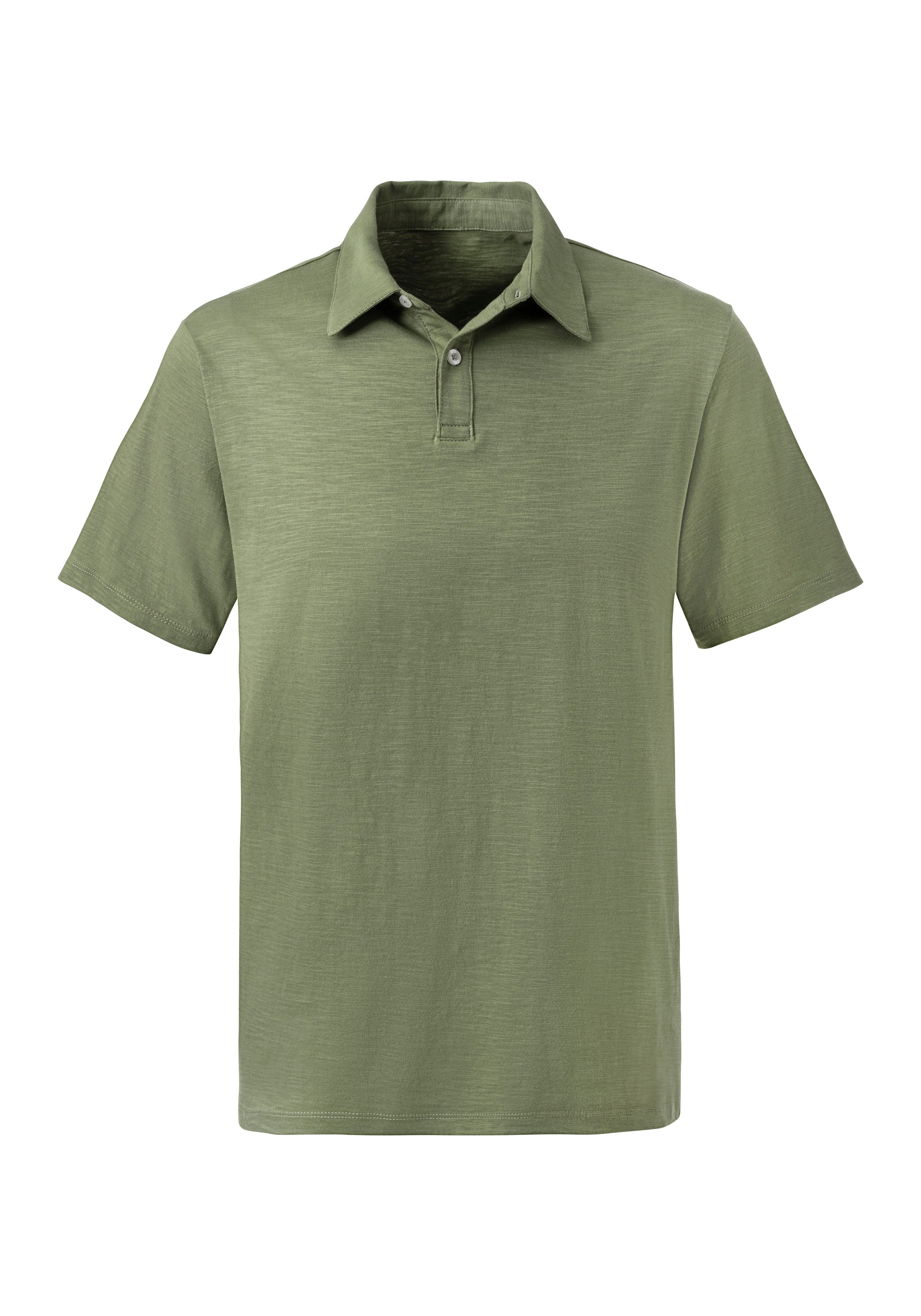 John Devin Poloshirt mit Slub-Garn Struktur aus leichter, strukturierter Baumwollqualität