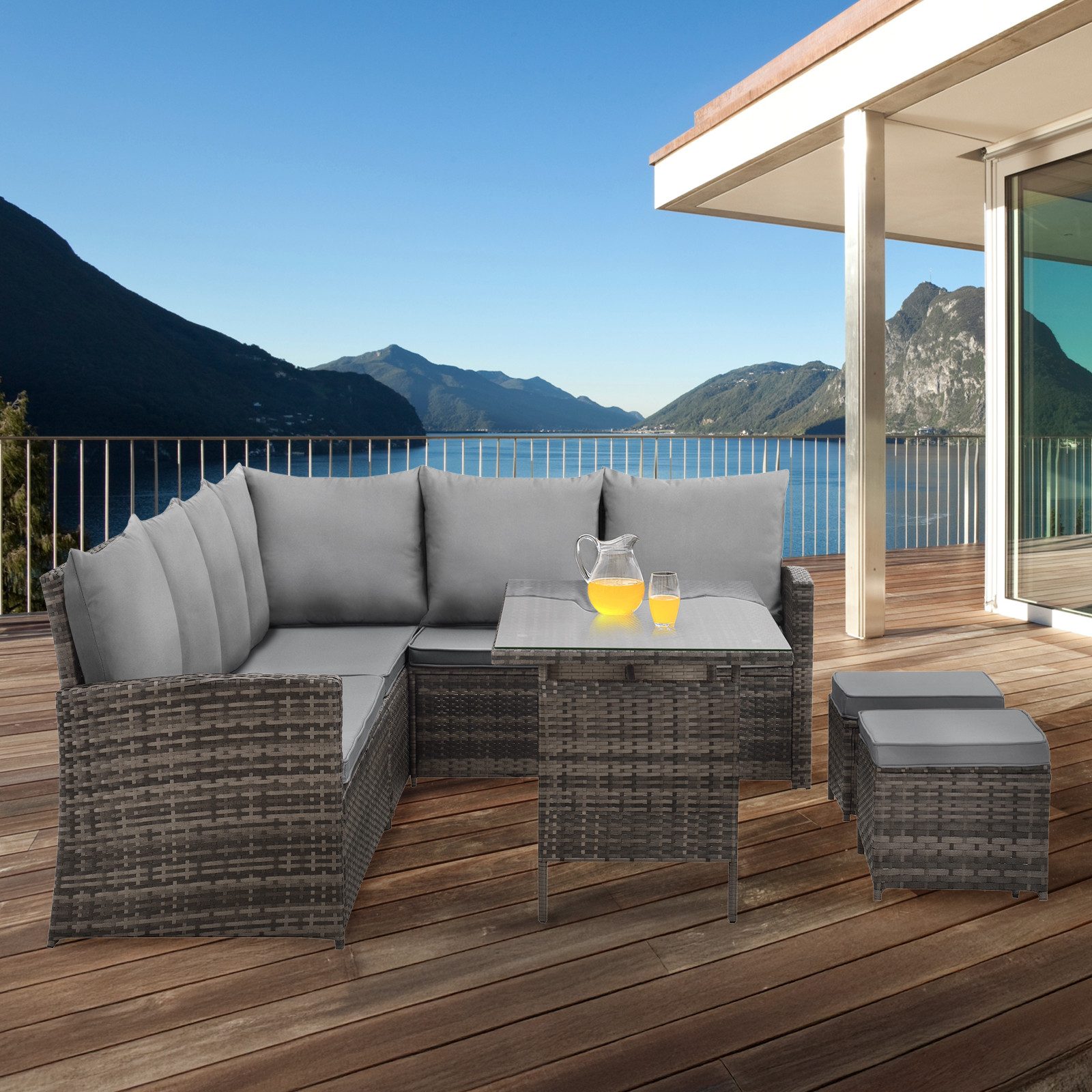 SVITA Loungeset MONROE, (Lounge-Set, 4-tlg., Gartenlounge), Garten-Lounge, günstig online kaufen