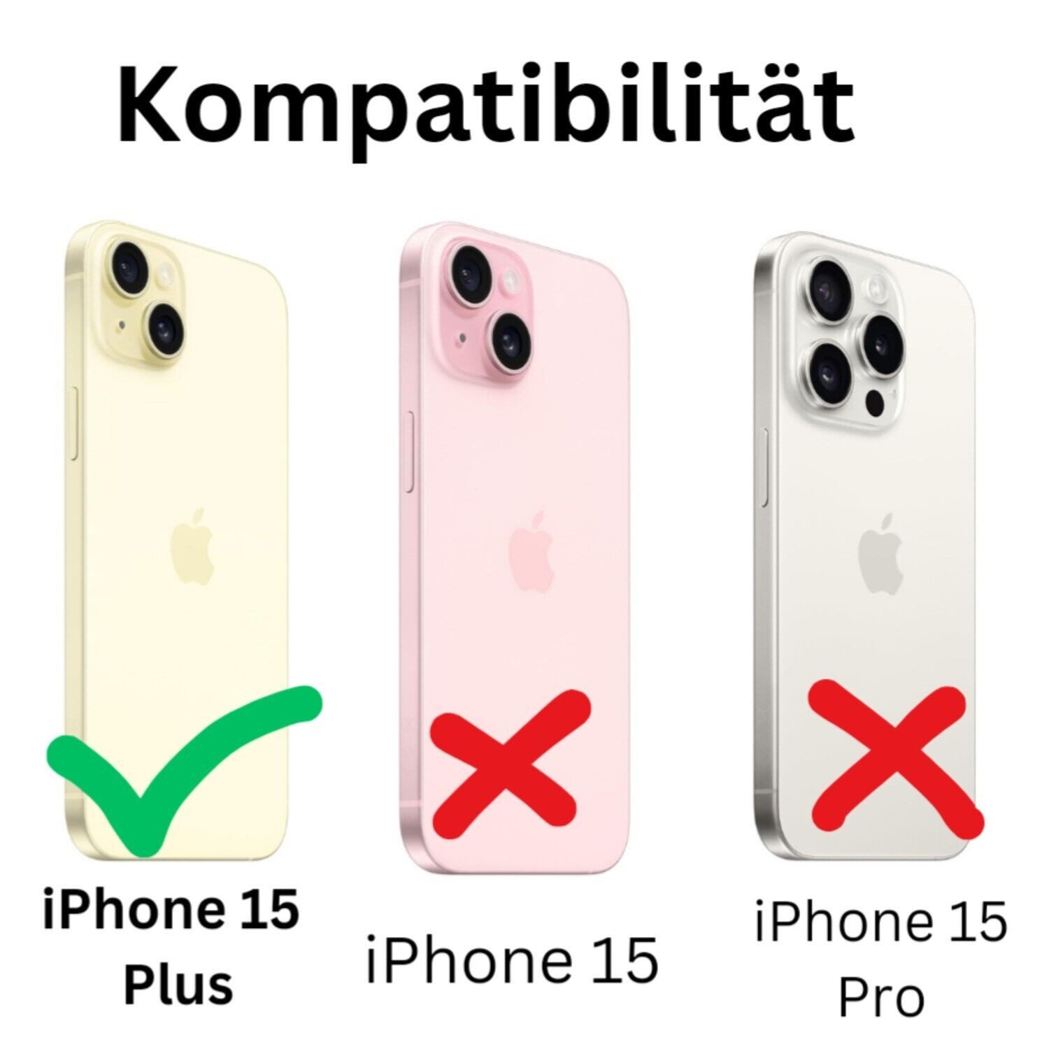 CLM-Tech Displayschutzglas 2x Schutzfolie für iPhone 15 Plus - Panzerfolie für Apple iPhone 15 Plus, - Panzerglas Folie - Anti-Fingerabdruck und kratzfest -, 2  – Bild 2 von 5