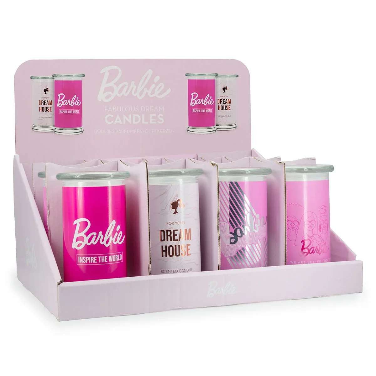 Barbie Duftkerze Barbie Thekendisplay Duftkerzen 12 x 400g