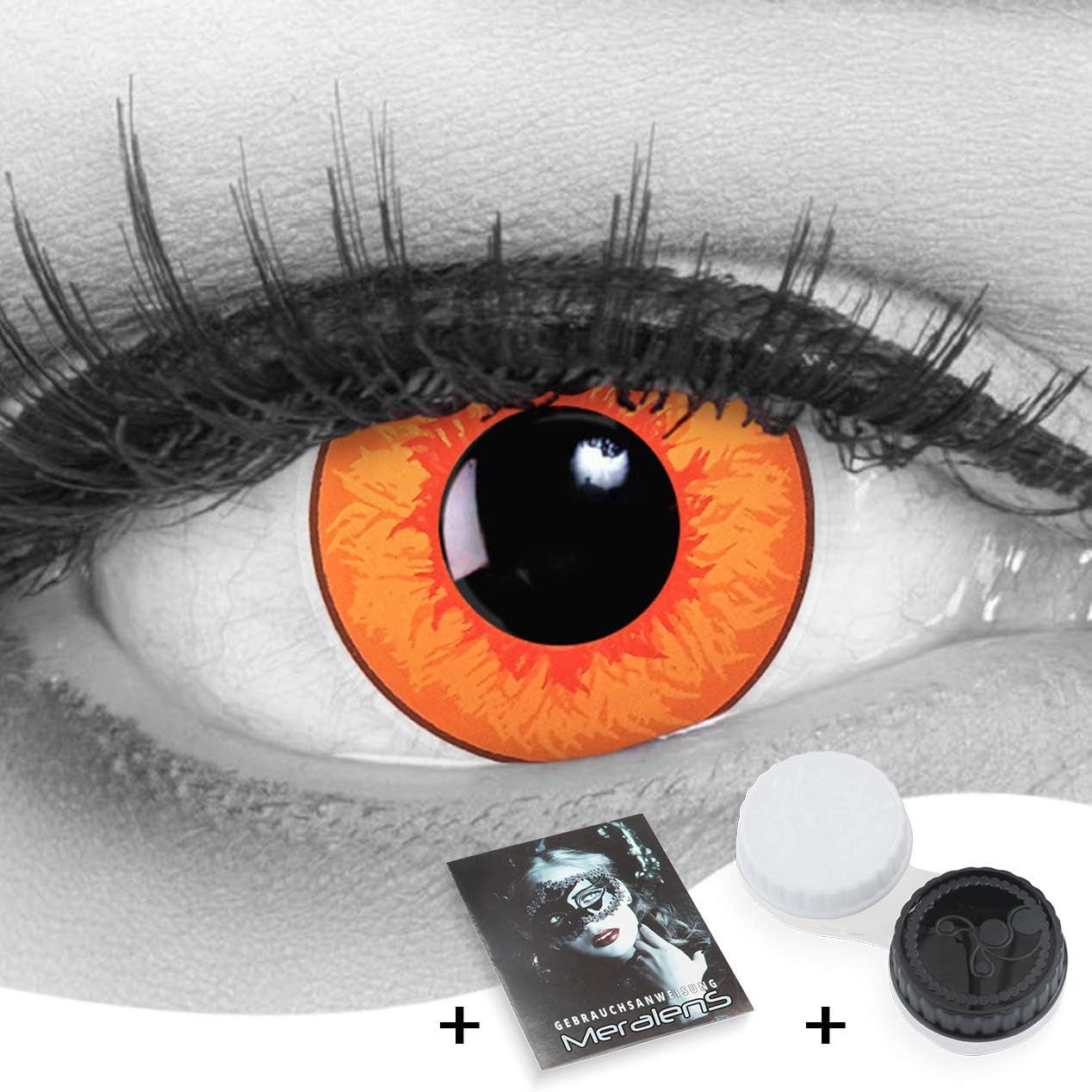 MeralenS Jahreslinsen Orangene 'Tracer' Manga Fun Linsen 1 Paar. Halloween & Cosplay