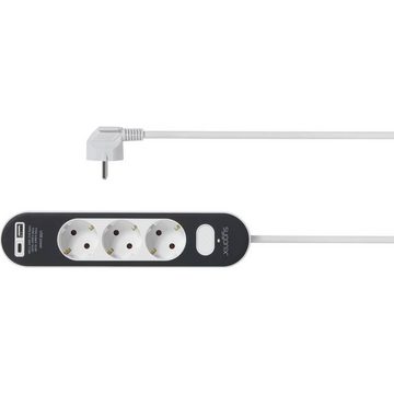 Sygonix 3fach Steckdosenleiste m. Schalter, 2 x USB Steckdosenleiste, mit Schalter, mit USB, erhöhter Berührungsschutz, Power Delivery