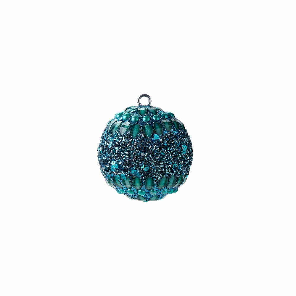 Giftcompany Weihnachtsbaumkugel Opium Blumenmuster Türkis Ø 6 cm
