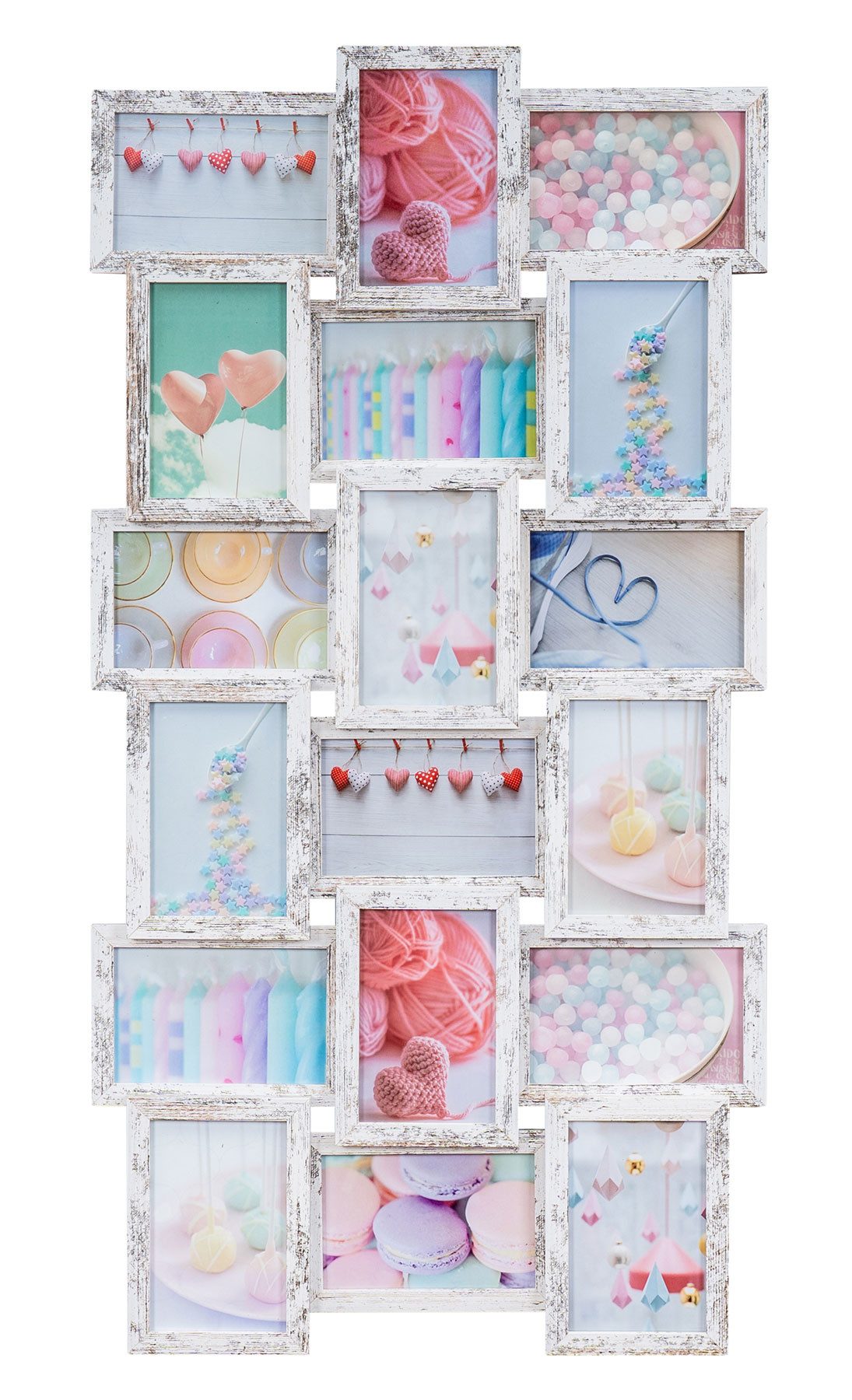 Levandeo® Bilderrahmen Collage, Bilderrahmen Collage 44x85cm günstig online kaufen