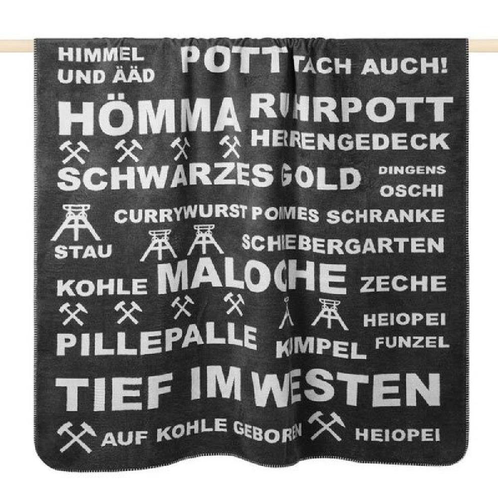Wohndecke Decke Ruhrpott Schlagwörter Grau (150x200cm), günstig online kaufen