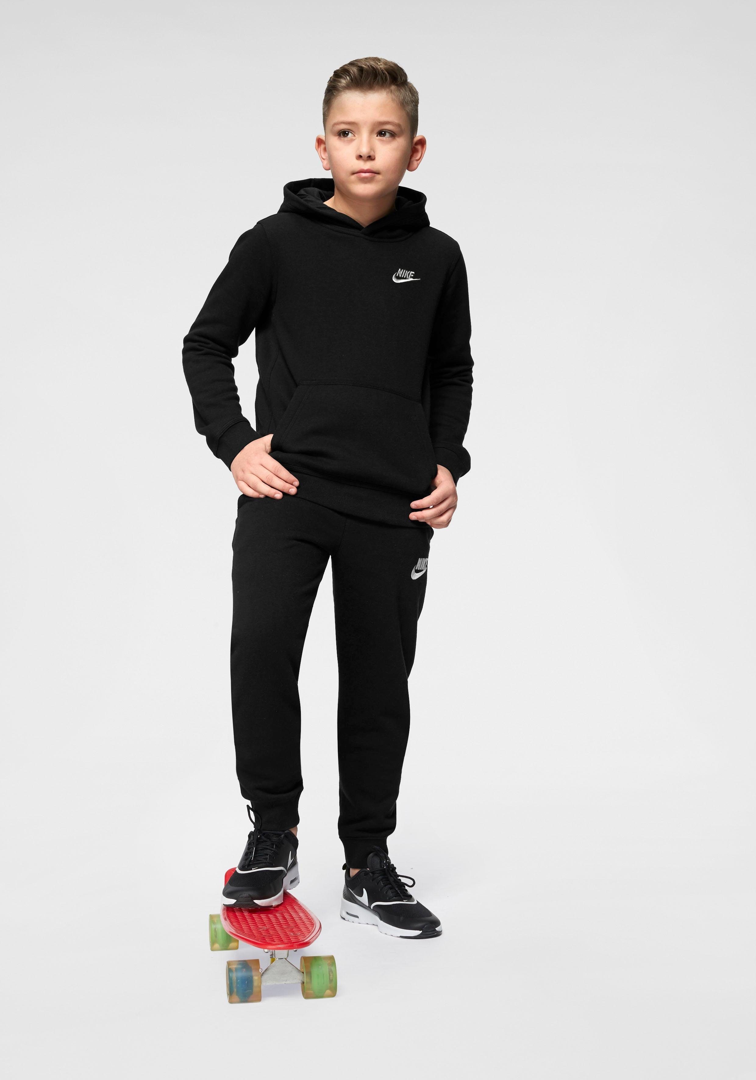 Hoodie Kids' Sportswear Kapuzensweatshirt schwarz Big Pullover Club Nike