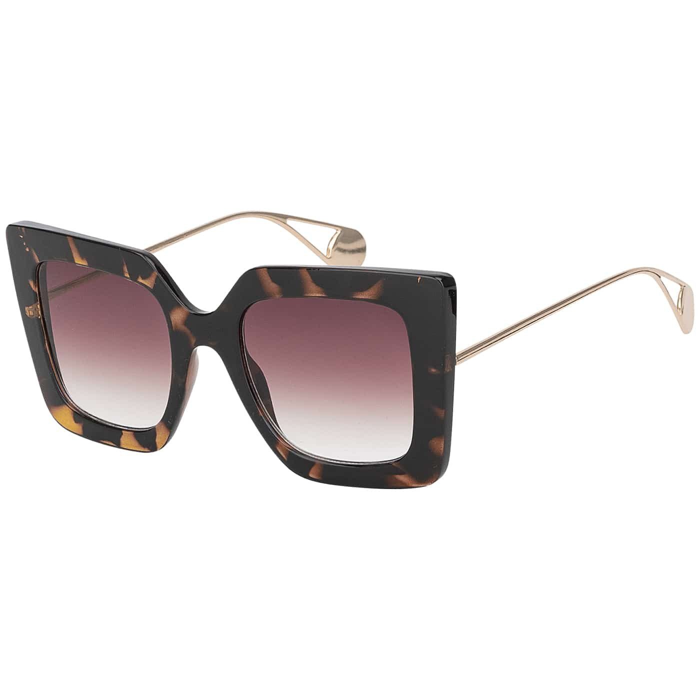 ist im Angebot! BEZLIT Eyewear Violetten Sonnenbrille Retrosonnenbrille oder Schwarz-Gelb Rundglas Linsen mit Damen (1-St) Schwarzen Designer