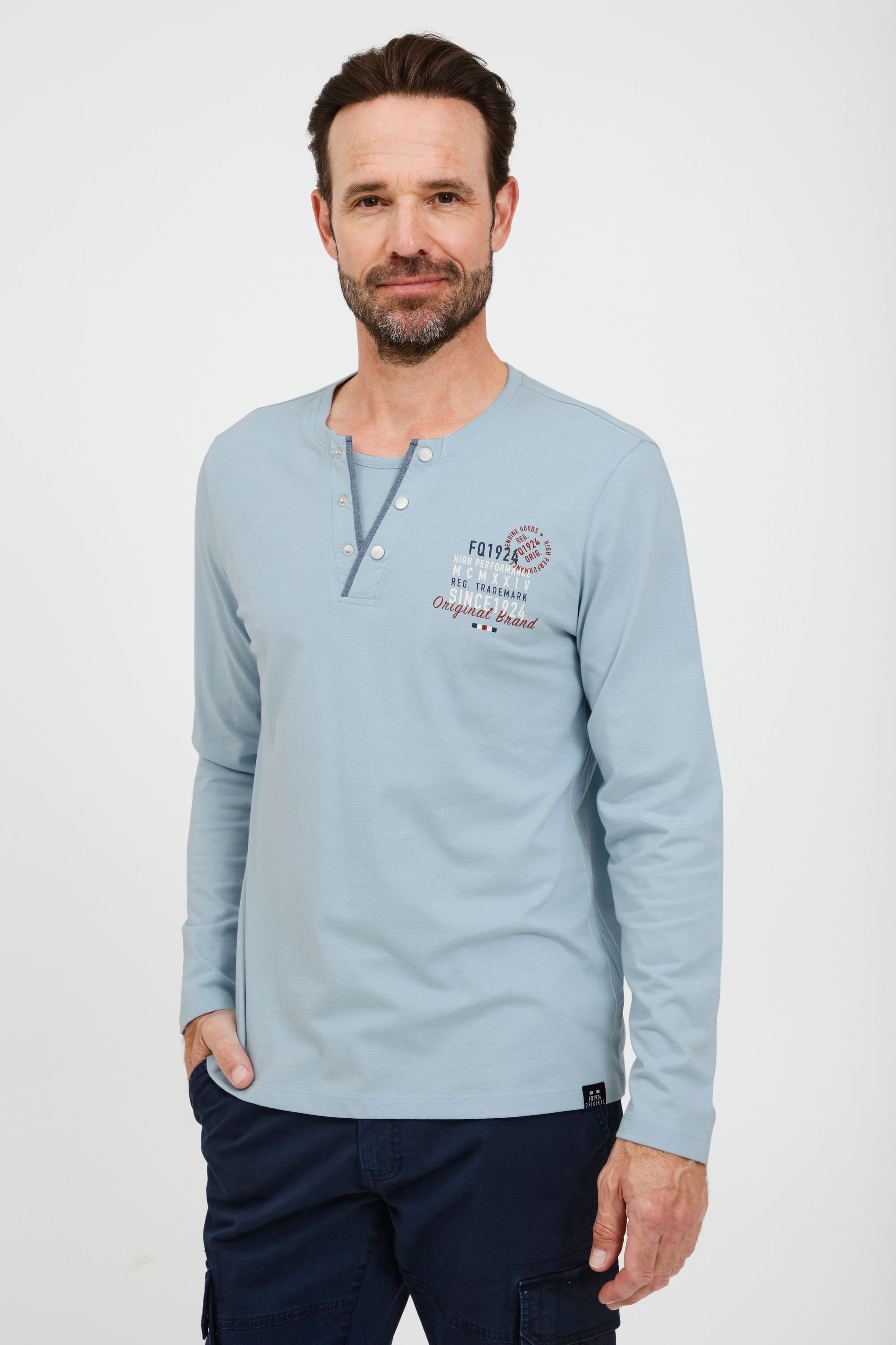 FQ1924 Henleyshirt FQ1924 FQRolf Chambray Blue