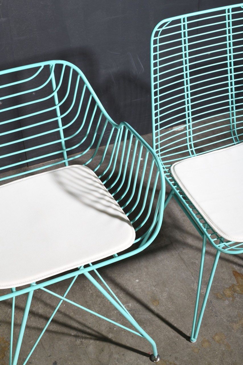 Vintagehaus Gartenstuhl Metallstuhl Outdoor/Indoor Industrial Wire günstig online kaufen