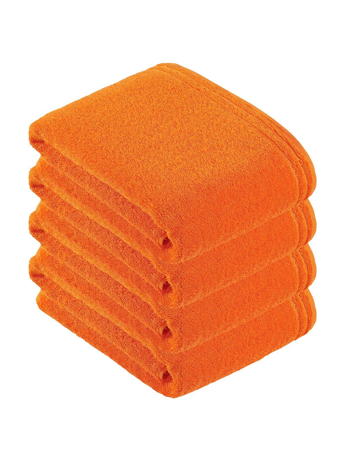 Vossen Badetücher 4er Pack Badetuch 100 x 150 cm Calypso feeling, Frottier (Spar-Set, 4-St), Vegan orange