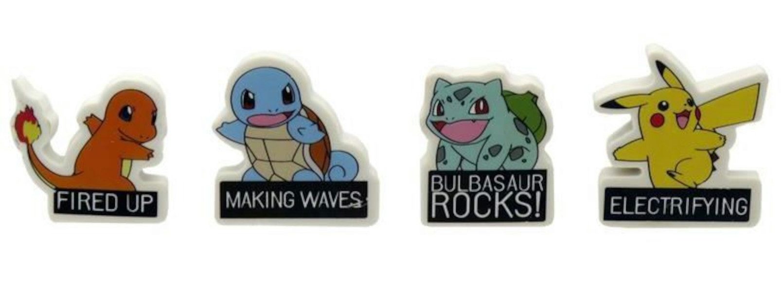 Cyp Radiergummi 4er Pack Pokemon Radiergummi Radierer Pikachu Mitgebsel