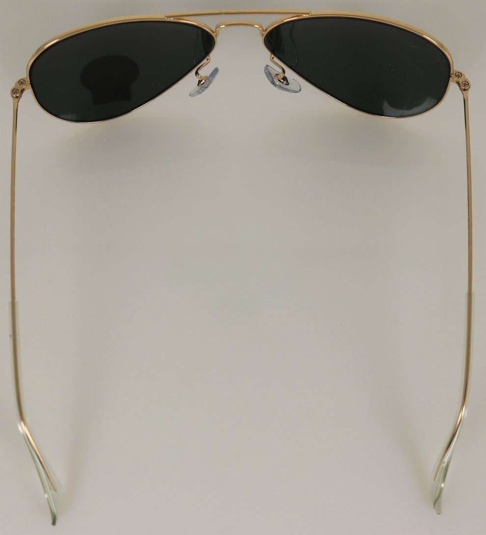 Ray-Ban Sonnenbrille Aviator Goldfarben Metall Glas L0205 Grün Unisex 0R3025