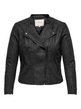 ONLY CARMAKOMA Lederimitatjacke Avana mit Biker-Details