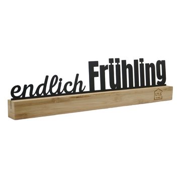 UNUS HOME Dekofigur Aufsteller Frühling und Herbst (30cm breit), Frühlingsspruch Frühlingsdekoration Frühlings-Aufsteller Frühling