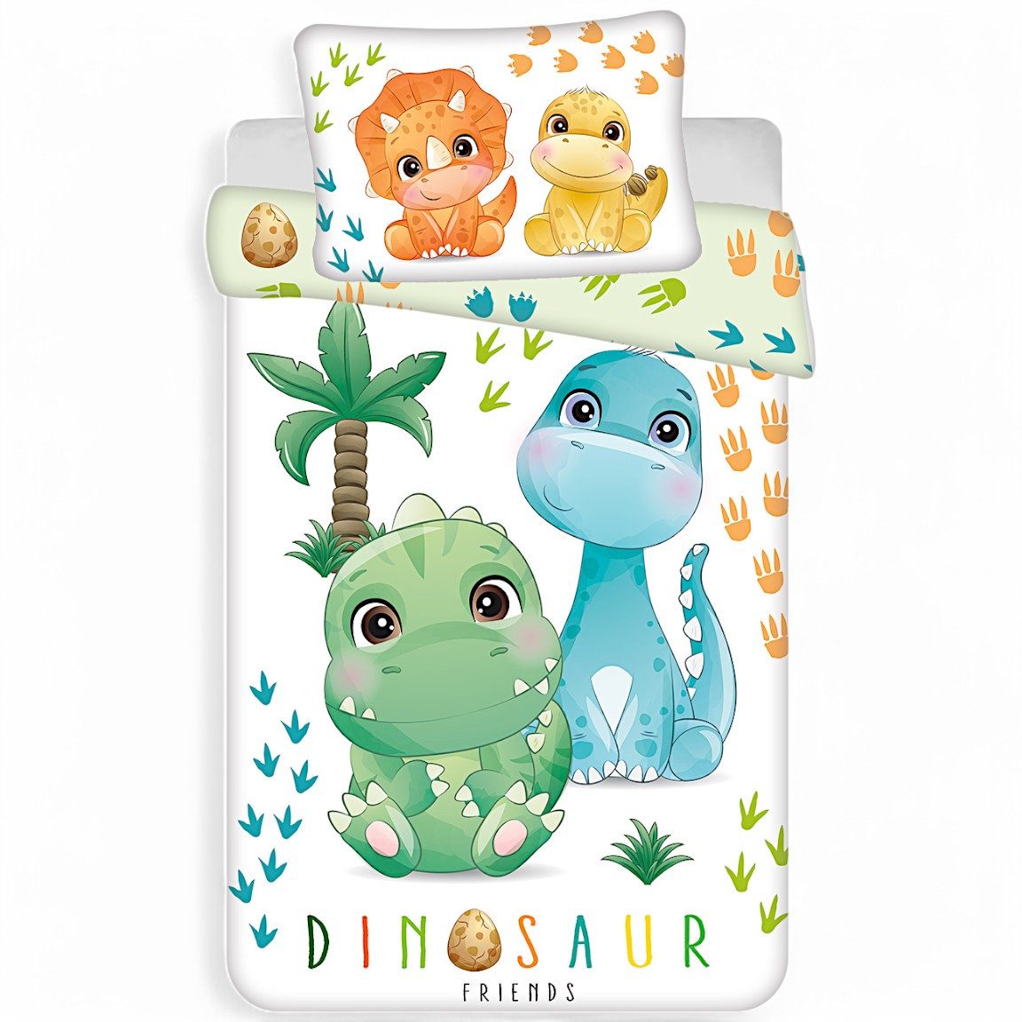 Jerry Fabrics Babybettwäsche Dinosaurier Freunde, Baumwolle, günstig online kaufen
