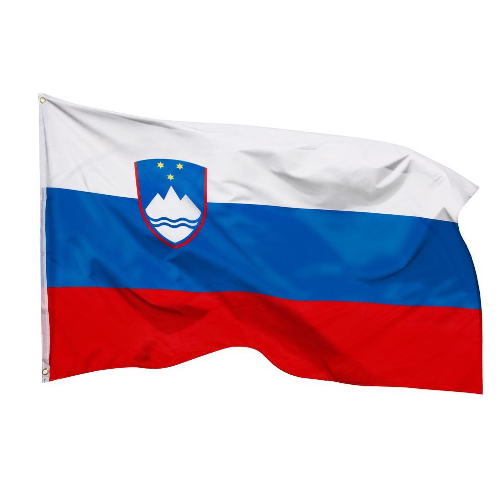PHENO FLAGS Flagge Slowenien Flagge - Slowenienfahne 90 x 150 cm, Strapazierfähige Fahne für Fahnenmast, mit 2 Ösen