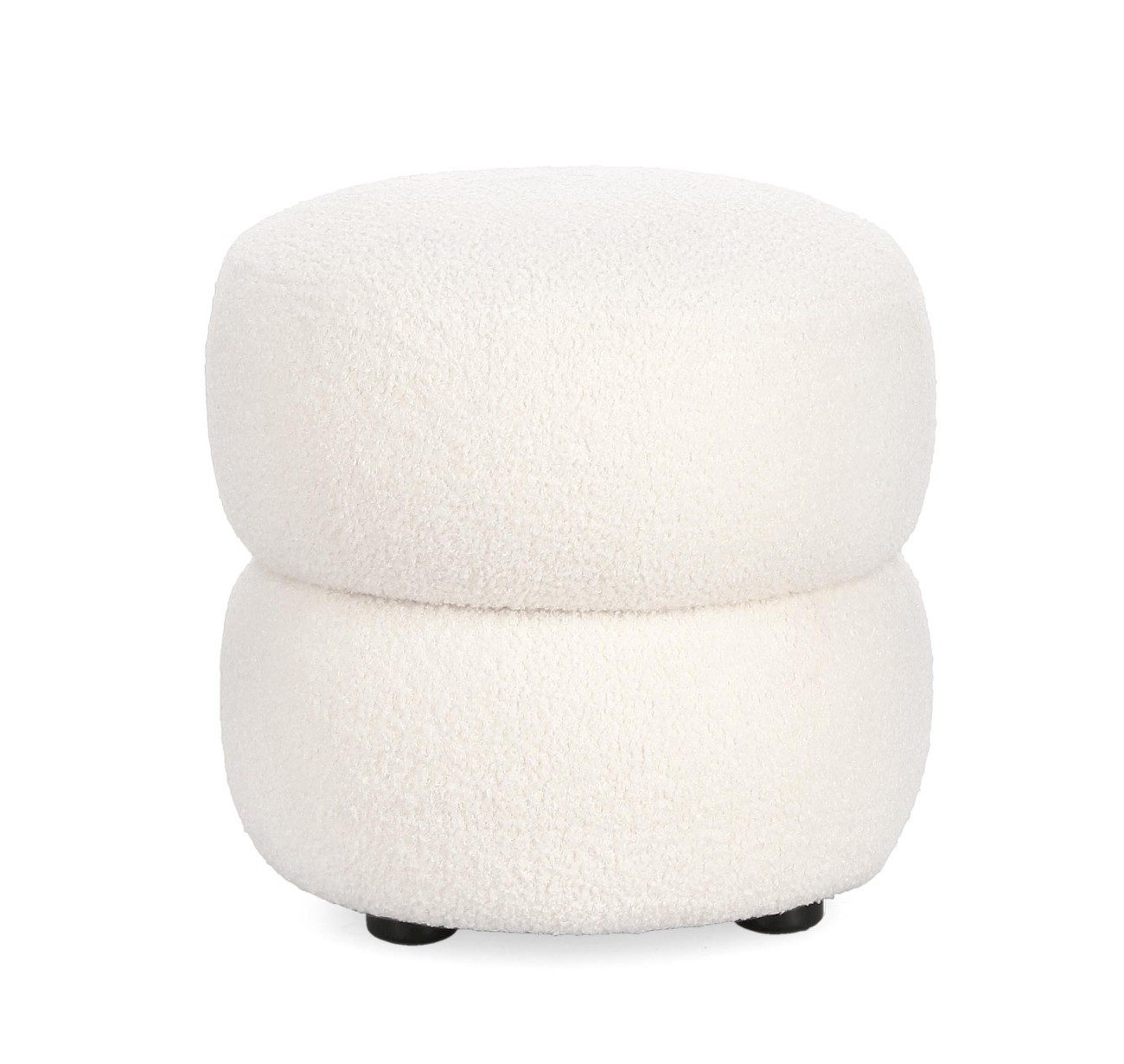 Bizzotto Hocker Gabby aus Boucle-Stoff, Weiß günstig online kaufen