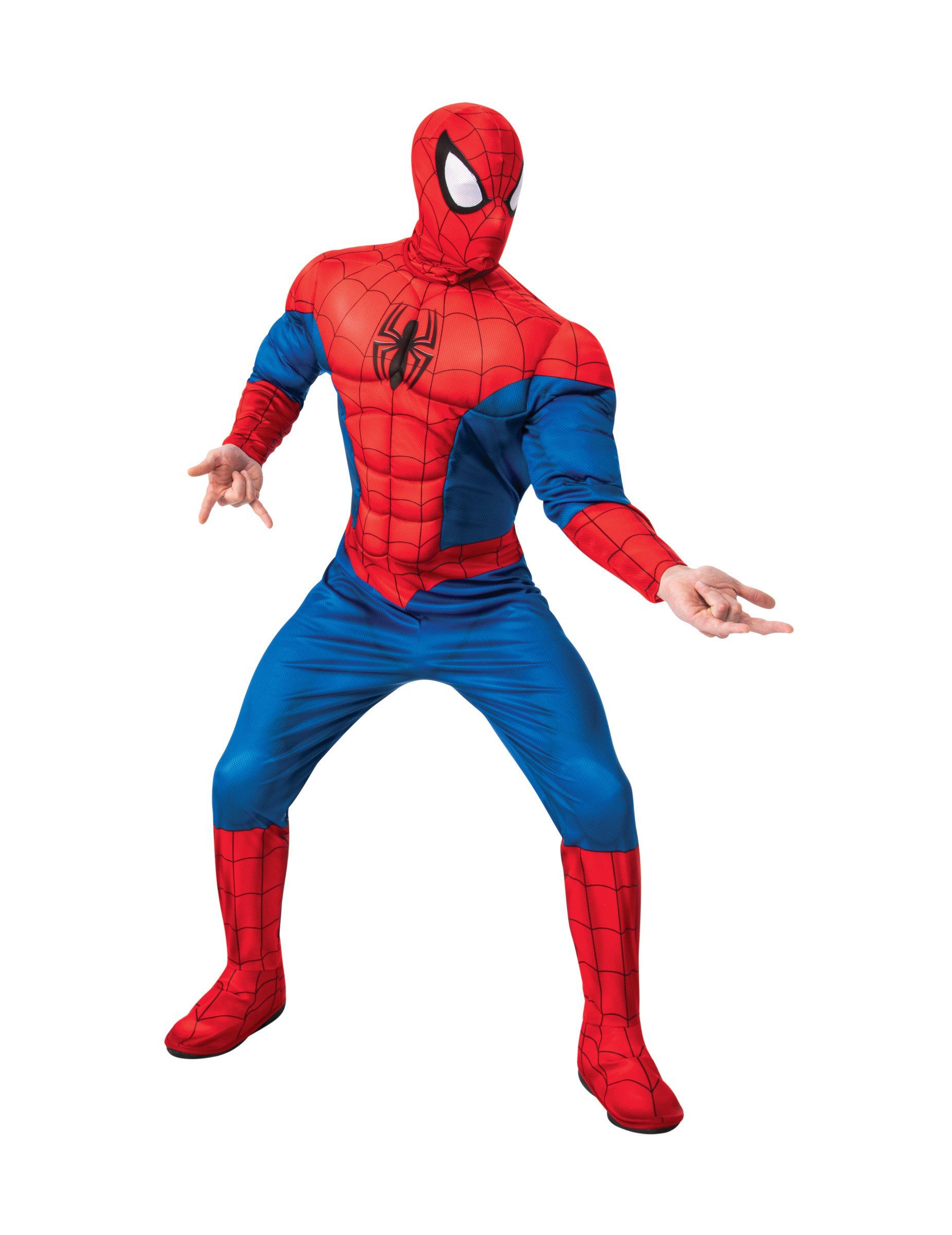 Kostüm Spiderman Deluxe Kostüm für Erwachsene rot-schwarz