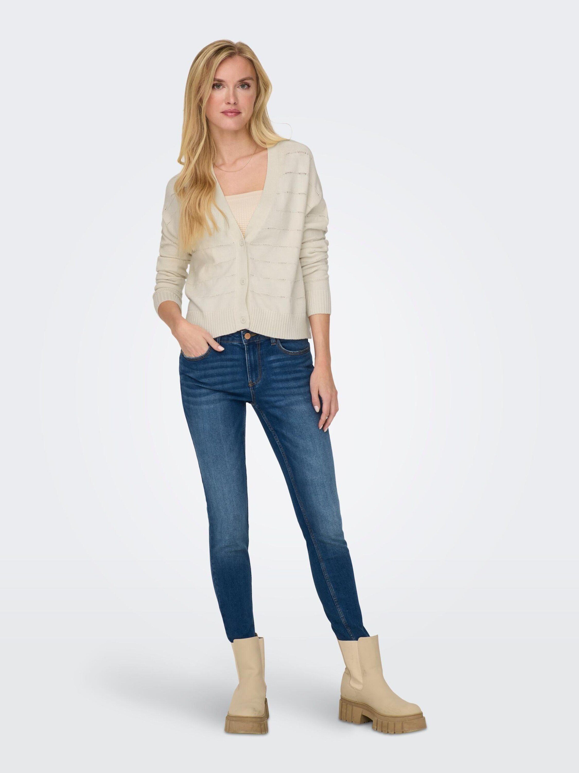 ONLY Strickjacke KATIA (1-tlg) Lochmuster