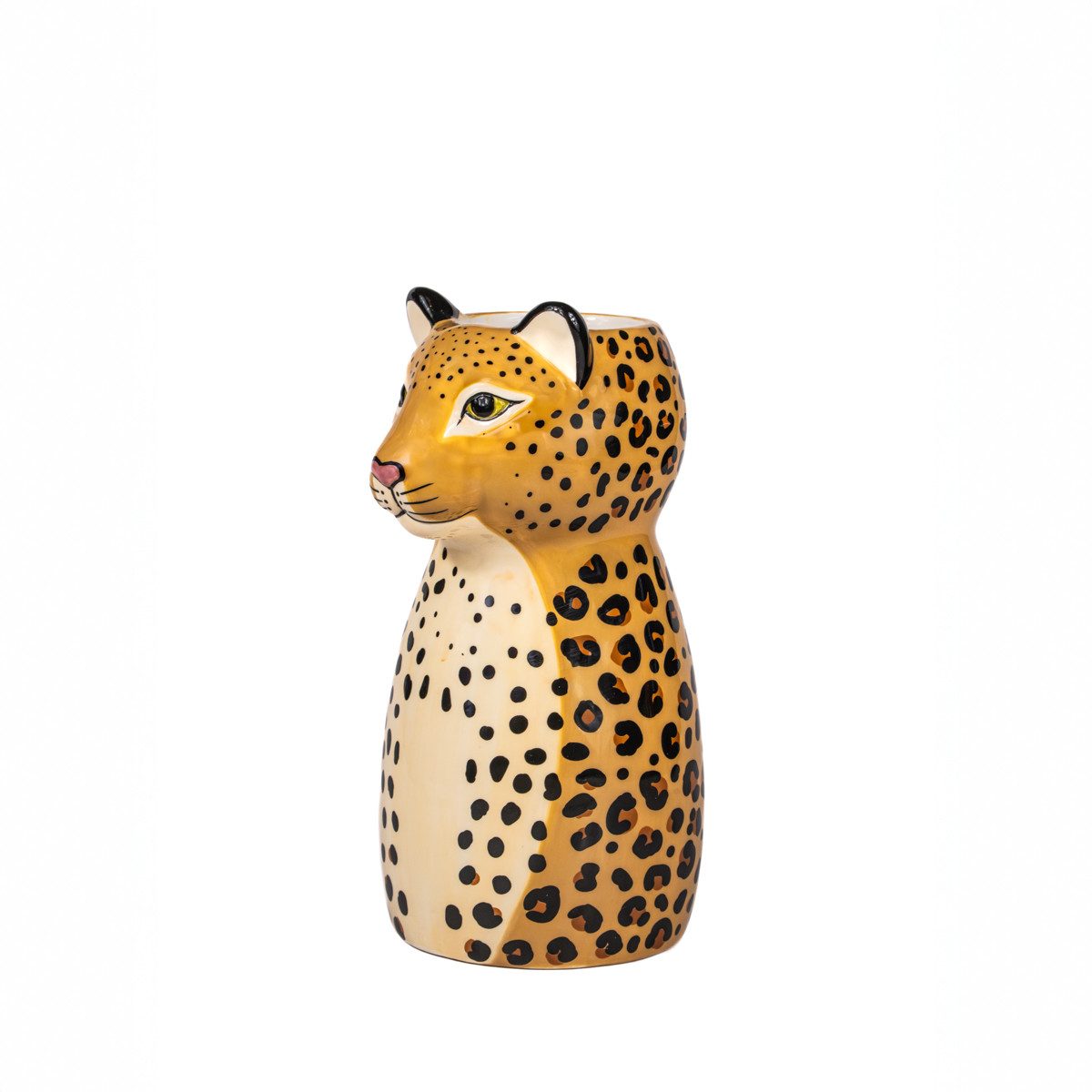 Sass & Belle Dekovase Leopard (Dolomit, 1 St., Vase), ca. 10 x 10 x 20 cm