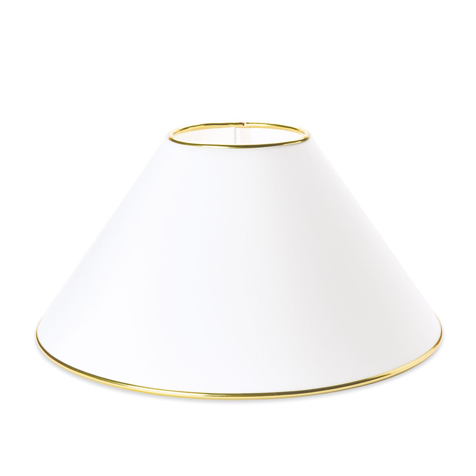 Orion Leuchten Lampenschirm Lampenschirm Stehlampe Ø 47 cm E27 Goldkante Weiß