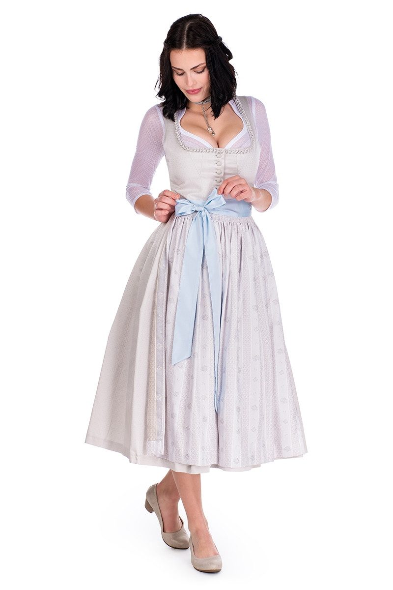 Hammerschmid Dirndl Dirndl lang 2tlg. - SCHLIERSEE - cremebeige/hellblau