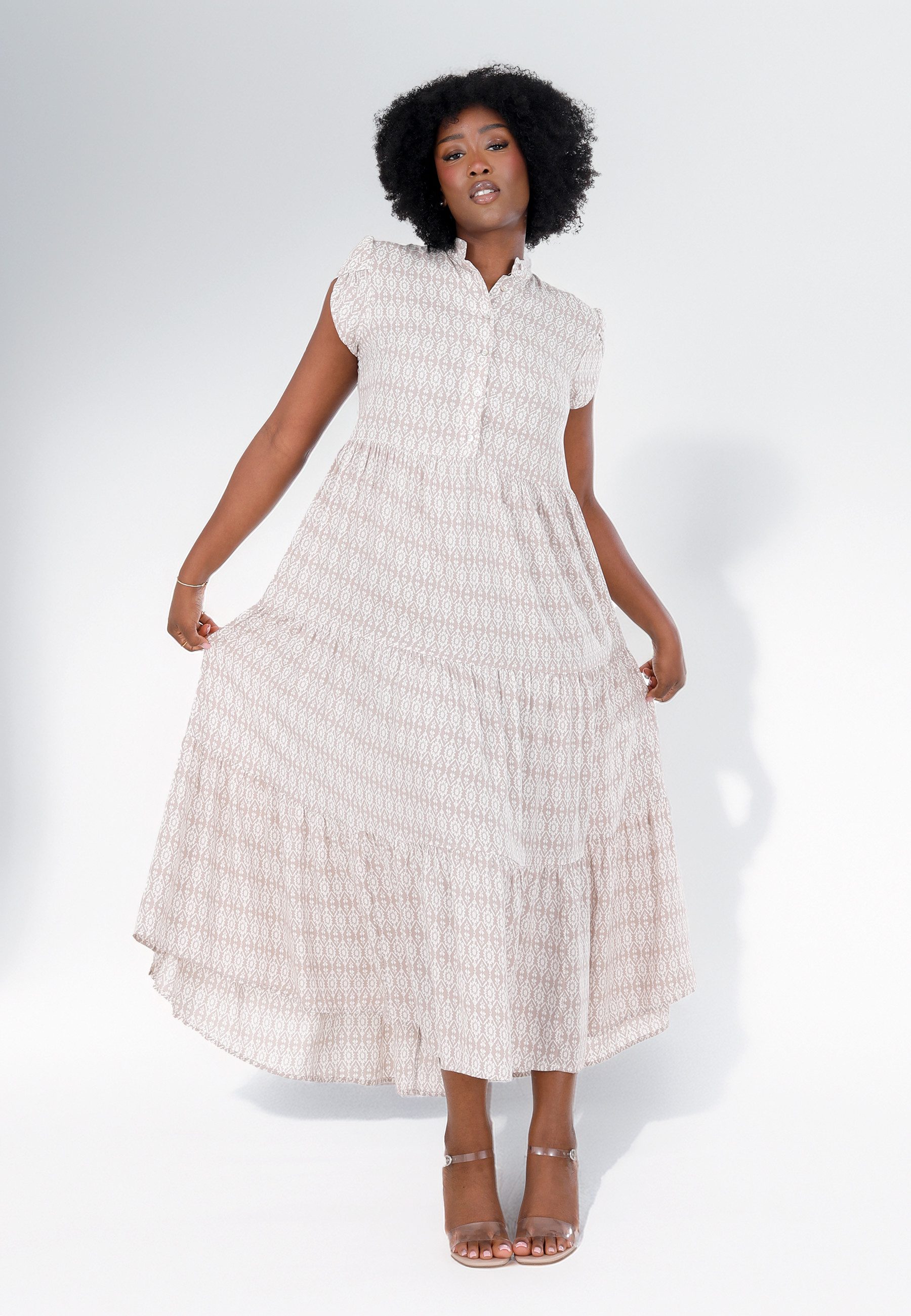 YC Fashion & Style Sommerkleid aus 100 % Viskose Alloverdruck günstig online kaufen