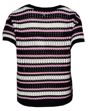THE FASHION PEOPLE Kurzarmpullover Openwork T-Shirt knitted