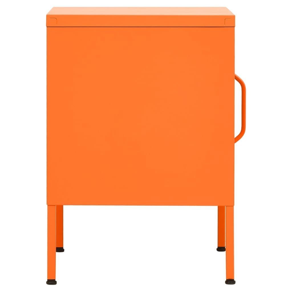 vidaXL Nachttisch Nachttische 2 Stk Orange 35x35x51 cm Stahl