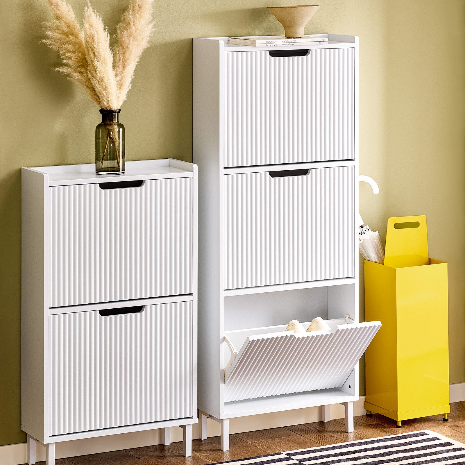 SoBuy Schuhkipper DE-FSR177, Schuhschrank schmal, Flurschrank Hoch Kommode, günstig online kaufen