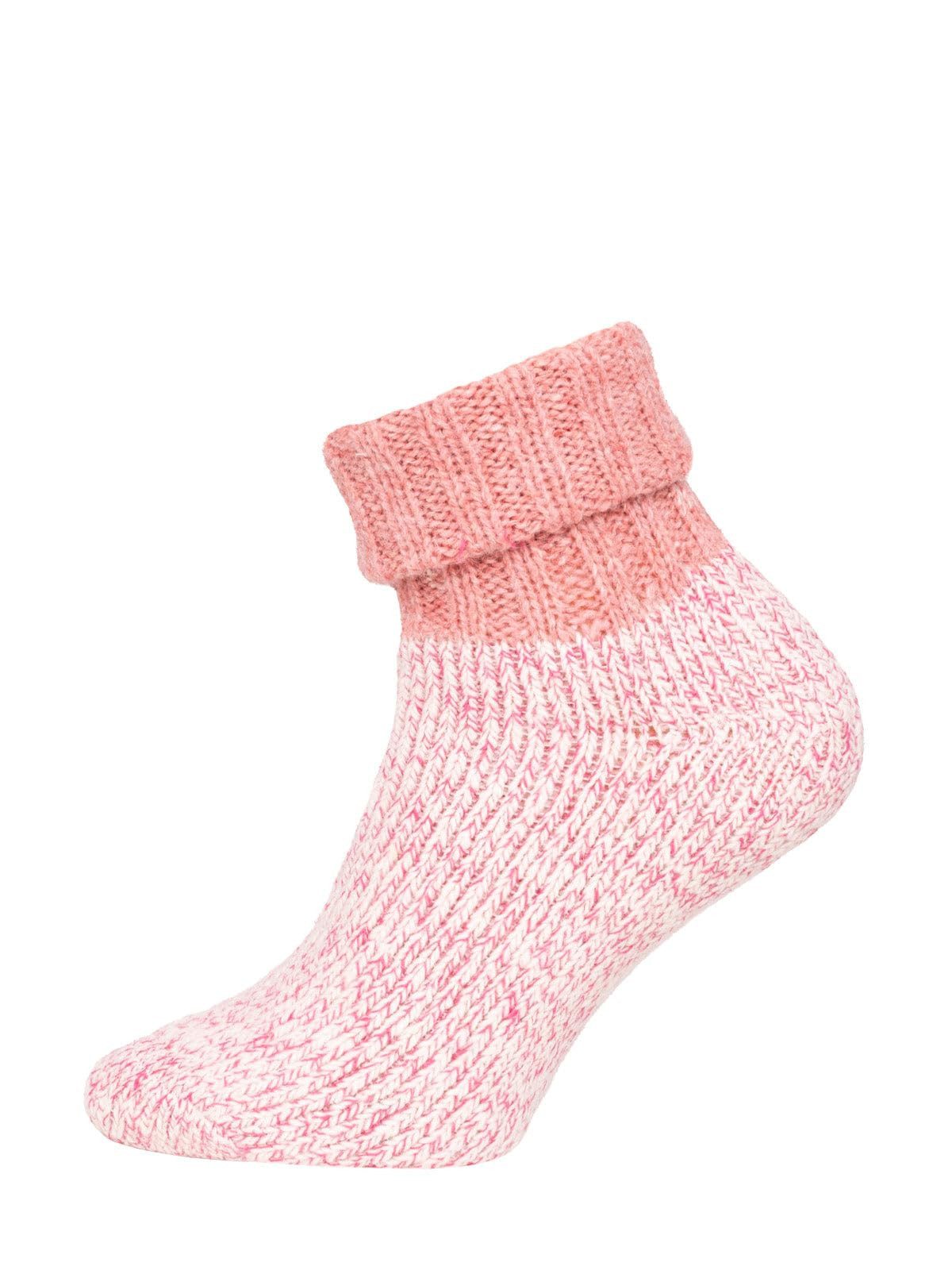 HomeOfSocks Umschlagsocken Baumwoll Wollsocke Weich in Pastell Dicke Socken Hyggelig Warm mit Umschlag und Frottee in Pastellfarben