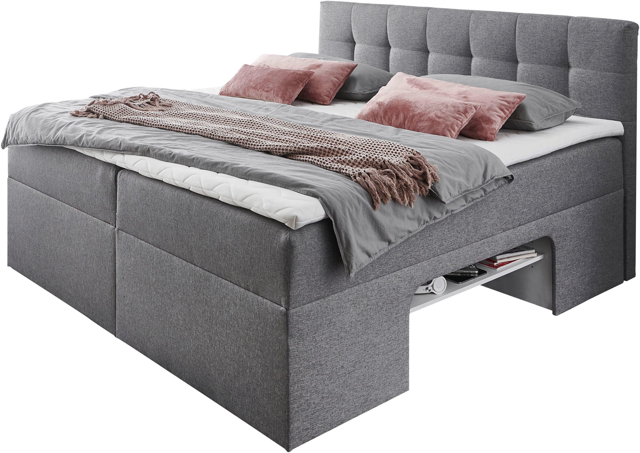 Places of Style Boxbett, Nische im Bettkasten für zusätzlichen Stauraum