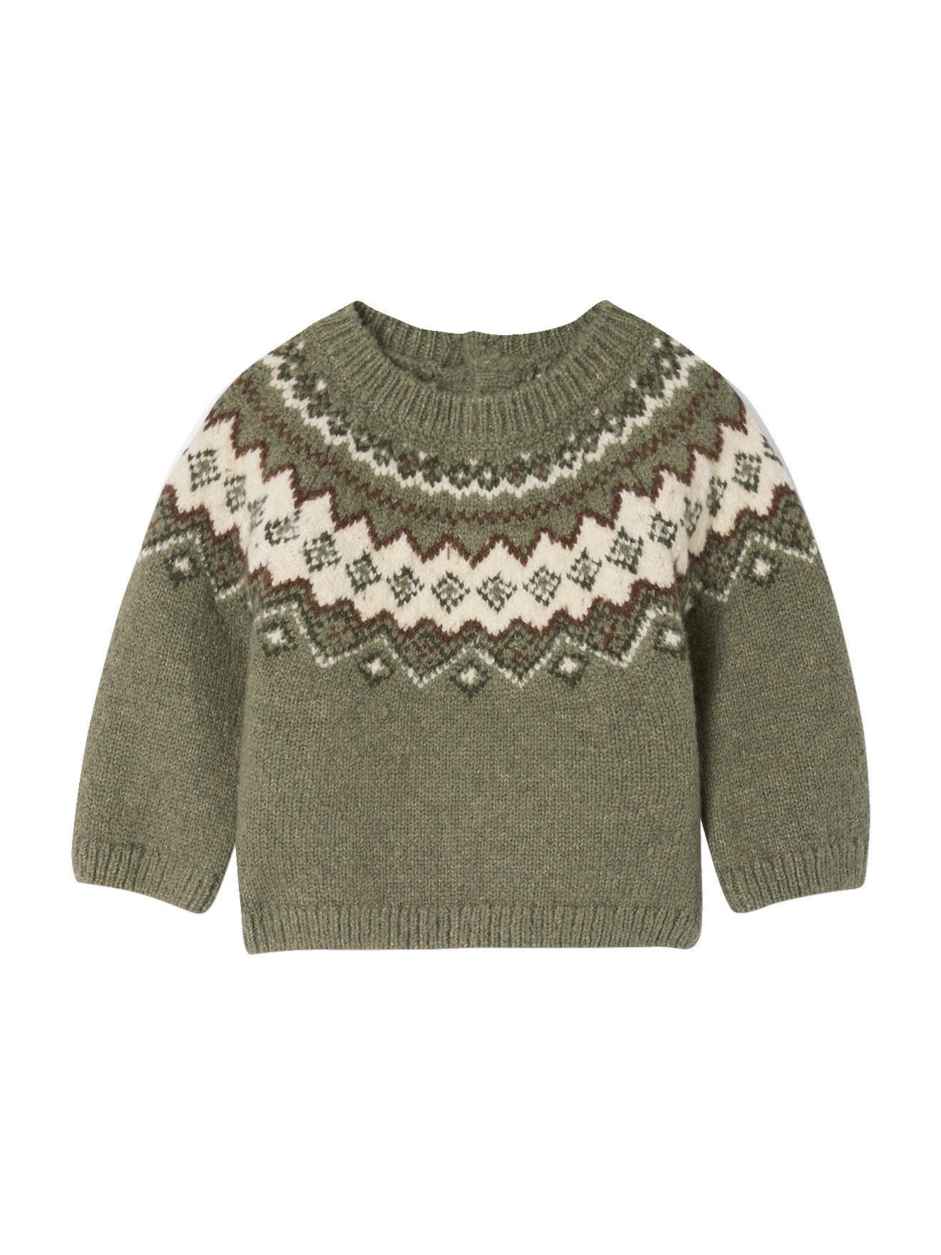 vertbaudet Pullunder Weicher Jungen Baby Jacquard-Pullover