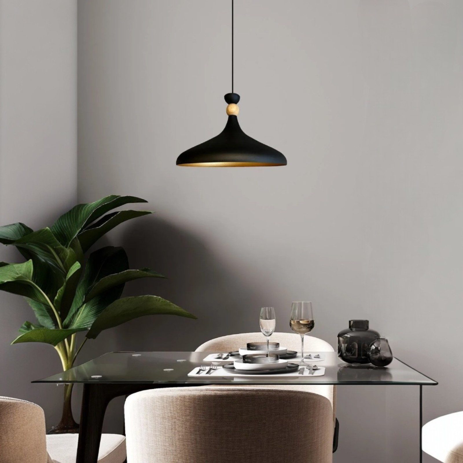 Bamyum Pendelleuchte Pendelleuchte Ø35 cm Metall E27 Moderne Lampe, Ohne Leuchtmittel, ohne Leuchtmittel