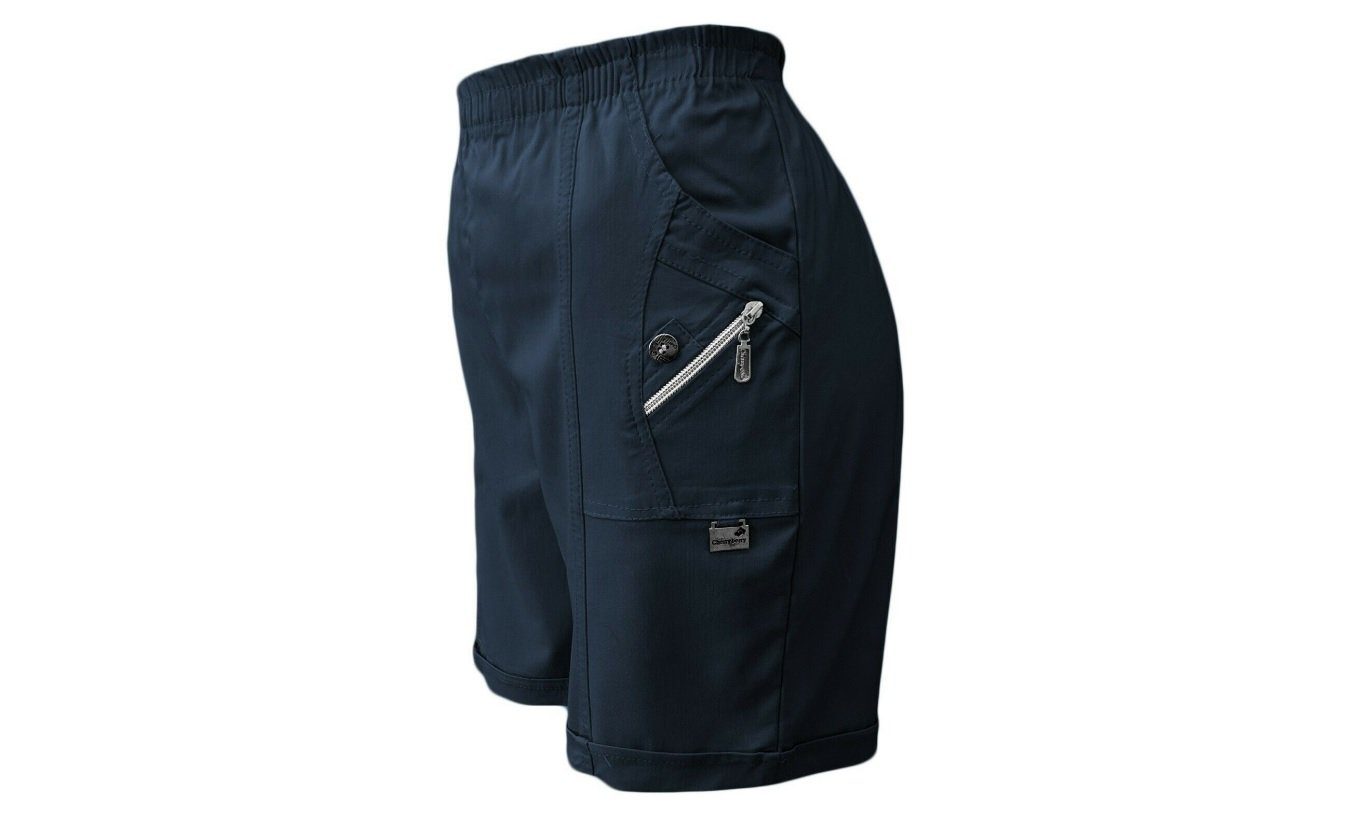 Aurela Damenmode Shorts elastischem Sommerhose Strandshorts Kurze in Damen Größen leichte erhältlich, Damen auch Marine mit Shorts Bund großen